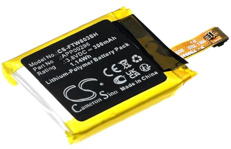 TCTK Akku 300mAh Kompatibel mit [Fossil] Julianna HR FTW6035 Ersetzt APP00296