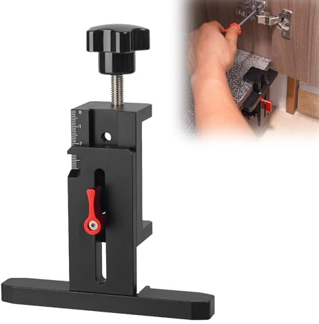 Plantilla bisagras cazoleta 35mm, herramientas para nivelar y guía de taladro, posicionador ajustable para instalación de puerta oculta de armario, para Gabinetes de Puerta Herramientas de Carpinteria