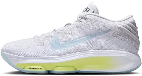 Nike Men's G.T. Hustle 3 Electric Basketball Shoes, Multi-Color, Pure Platinum/White/Light Lemon Twist/Glacier Blue, 5 UK