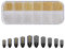 OHREN Nailart Perlen Micro Kaviar für Nägel, Mini Kaviar Strasssteine, Mikroperlen Dekor(Gold, Silber)
