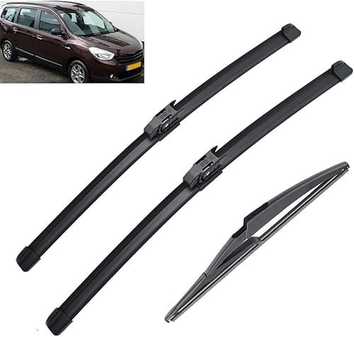 KKHBD Auto-Scheibenwischer, Passend für Dacia Renault Lodgy 2017–2023, Scheibenwischer Wischerblätter Scheibenwischer-Set Scheibenwischer Vorne und Hinten