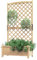 GiantexUK Garden Planter with Trellis, Wooden Raised Bed Climbing Support with Drain Holes, Outdoor Elevated Flower Pots Planting Box for Vegetables Herbs (No Hanging Roof, Light Natural, 90x45x180cm)