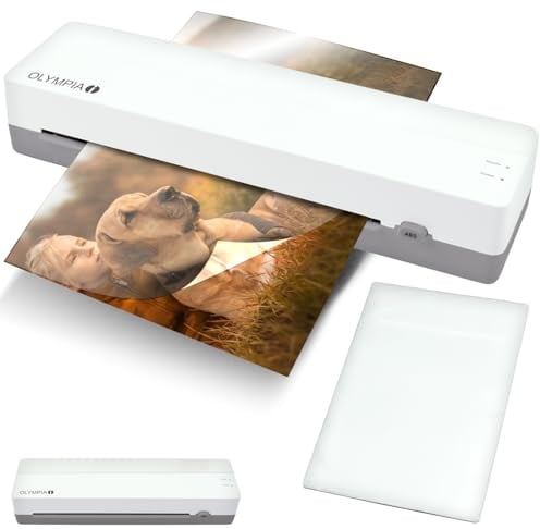 OLYMPIA A 130 Laminiergerät A3 | Kompaktes Foliergerät für Büro, Schule & Zuhause | Heißlaminieren bis 320 mm | Für 80–125 Micron Laminierfolien | Laminiergerät A3 & A4 | Laminator