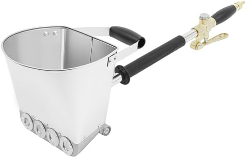 Pneumatische Zementspritzpistole 3,5L, 4-Jet-Trichterspritzpistole Mörtelputzpistole, Arbeitsdruck 8 bar für das Spritzen von Zement, Mörtel und Beton als Verputzpistole