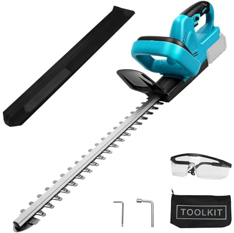 Heckenschere kompatibel mit Makita 18V Akkus, Schnittlänge 52 cm, Zahnabstand 20 mm, Kabellose Hand Akku Heckenschere, Heckenschere Elektrisch (ohne Akku)