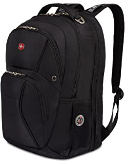 Wenger/SwissGear SA1908 Backpack Canvas Black Backpack for Laptops and Netbooks (Fabric, Black, Monotone, 43.2 cm (17), Zipper, 1.27 kg)