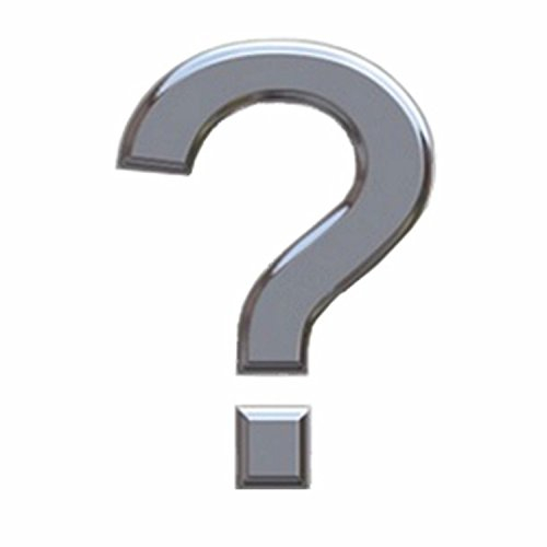 carstyling XXL 3D-Relief-Chrome-Sonderzeichen Fragezeichen