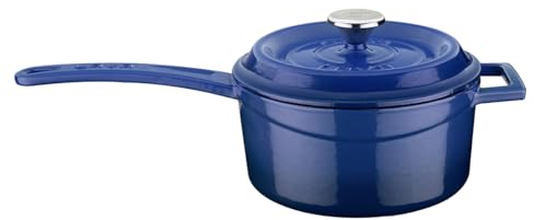 Lava Pentole LV Y SOS 16 K2 in ghisa casseruola, Manici in Metallo, Diametro 16 cm, Colore: Blu