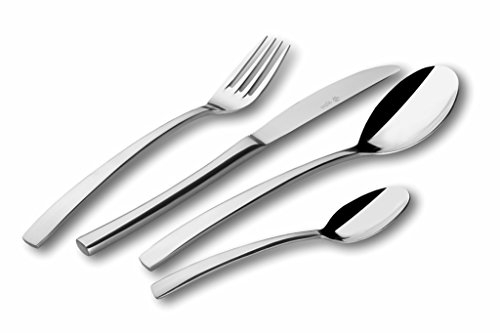 PW Paul Wirths SWING Besteck Set für 12 Personen, Essbesteck 60 teilig, Edelstahl rostfrei, poliert & spülmaschinenfest, Tafelbesteck