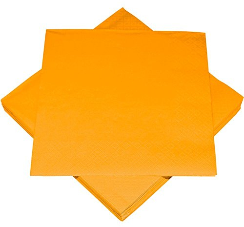 20 Servietten uni orange