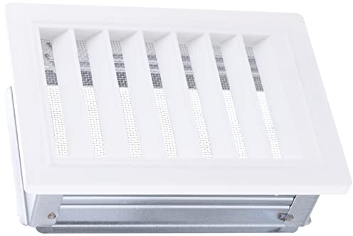 Upmann 50161 Lüftungsgitter Kunstst, Einbaumaß: 100x160 mm. Außenmaß:130x180 mm, weiß