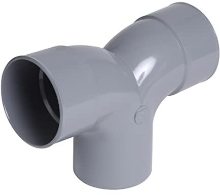 NICOLL COV50126 Coude mâle-Femelle Double parallèle à 87°30 Gris Ø 40 mm, Emboîtement Facile, PVC Lisse et Non microporeux, Résiste aux Chocs, Pas d'obturation grâce au Rayon de courbure