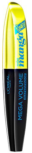 L'Oréal Paris Mega Volume Miss Manga Punky Mascara Waterproof, schwarz - wasserfeste Wimperntusche für atemberaubendes Manga Volumen - 1er Pack (1 x 8,5 ml)