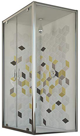 Box Doccia 80x110 AP. 110 CM H198 trasparente mod. Cristal Duo 2 Ante
