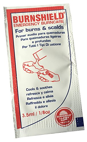 10 x BURNSHIELD Emergency First AID Burn Care SCALDS Cooling Soothing Gel BLOT SACHETS