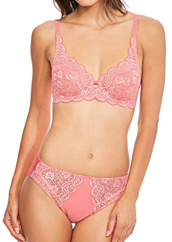 Triumph Women's Amourette 300 W Wired Floral Everyday Bra, Pink (Strawberry), 32B