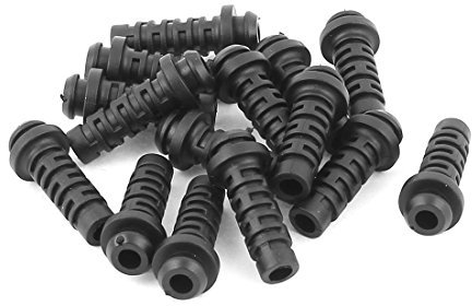 sourcingmap Rubber Strain Relief Cord Boot Protector Cable Sleeve 27x7x4mm 15pcs