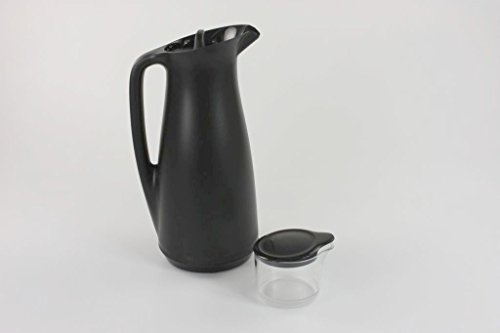 TUPPERWARE Thermos Pichet carafe isotherme 1,0 L noir + Pot à lait crème 250 ml
