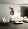 Saphir Design Wandtattoo Besiktas mit Kartal und ROT AyYildiz WT13.1 (Schwarz/Rot Matt, 60x95cm)