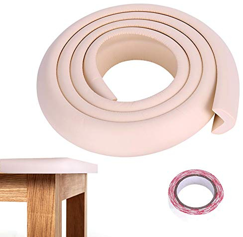 Kantenschutz für Kinder, Babys, Gummi, 2 m, Kantenschutz, Kantenschutz, Kantenschutz, Kantenschutz für verschieden große Möbel, geeignet für Zuhause, Kinderzimmer (Beige)