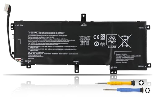 K KYUER 52Wh VS03XL Batterie pour HP Envy 15-as000 15t-as000 15-as100 15t-as100 15-as000nf 15-as001nf 15-as002nf as003nf as005nf as008nf as100nf as102nf as103nf as105nf as106nf as107nf as108nf as109nf