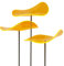 Cazador-del-sol ® - das Original | Lucy - Medio | 3 Stück | geschwungener Sonnenfänger gelb | Durchmesser 15 cm | Höhe 120 cm