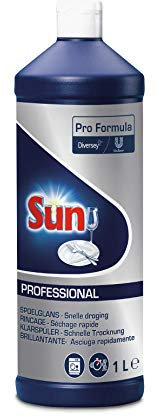 Sun Professional Klarspüler für die Spülmaschine - Effektiver Multifunktions-Klarspüler für strahlenden Glanz und hygienisch sauberes Geschirr, 6 x 1L