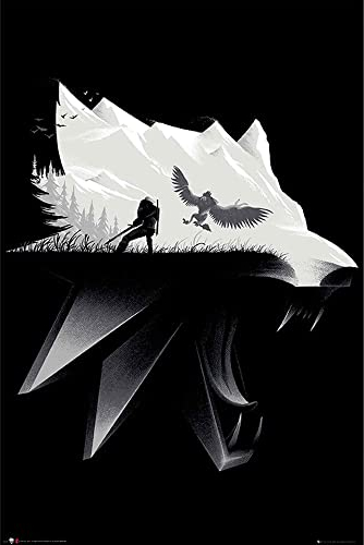 Witcher GB eye Thw Poster, Unlaminierten, Schwarz/Weiß, 91x61cm, FP4834