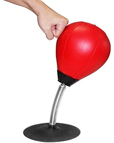 PowerTRC Desktop Punching Bag, Portable Stress Relief Punching Bag for Home and Office, Fun Boxing Exercise for Kids and Adults, Funny Gift for Coworkers Or Boss