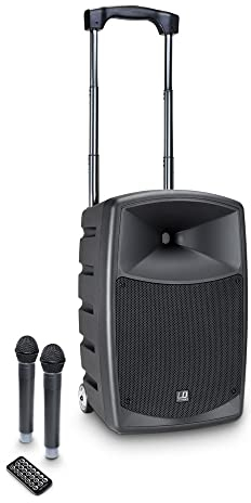 LD Systems ROADBUDDY 10 HHD 2 B5 - Akkubetriebener Bluetooth-Lautsprecher mit Mixer und 2 Funkmikrofonen