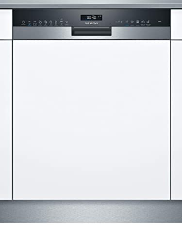 Siemens SN55ZS49CE iQ500 Teilintegrierter Geschirrspüler, 75 kWh, 14 MGD, Zeolith Trocknung, Smart Home kompatibel via Home Connect, glassZone im Oberkorb