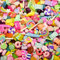 50pcs Cute Slime Charms Mixed Set Harz Flatback Making Supplies für DIY Craft Making und Ornament Scrapbooking Perlen Verschiedene Candy Fruit Cake Ornament