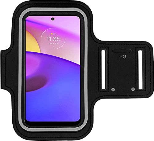 For Motorola Moto G87 Armband, Moto G77, G67, G57, G37, G17 (Power) / G47 / G56 / G86 / G56, G06 (Power) /G05 G15 G35 G55 G75 G85 / E15 E14 / G04 G14 G24 G34 G54 G84 / G13 G23, Armband Case (BLACK)