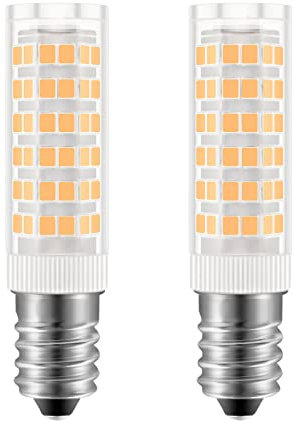Akynite Dunstabzugshaube LED Lampe E14 5W Warmweiß 2700K, 500 Lumen, AC 220-240V, E14 40W Ersatz, SES Maiskolben LED Stablampe Warmweiß für Abzugshaube, nicht dimmbar, 2er-Set