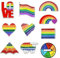 Pin Regenbogen Flagge stolz Hillylolly 6 Stück Regenbogen Pins Set, Gay Pin Metall, Regenbogen Anstecker Lgbtq, Pride Brosche, Brosche Flagge, anstecker für Kleidung und Blazer (Mehrfarbig 6Pcs)