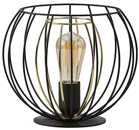 famlights | Tischleuchte Marisa in Schwarz E27