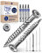 Torx - Lot de 1000 vis à bois de 5 x 60 mm et 4 embouts hexagonaux correspondants - Pour terrasse - En acier inoxydable C1 - Avec tête bombée, encoche de coupe et nervures d’épluchage pour bois