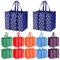 Frcctre 12 Pack Reusable Grocery Bags, Large Foldable Shopping Tote Bags with Long Handles Heavy Duty Reusable Bags for Shopping Groceries Clothes - 6 Assorted Colors