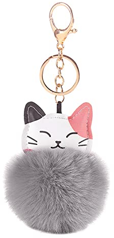 URFEDA Katze Schlüsselanhänger Niedliches Tier Schlüsselanhänger Mode Metall Schlüsselring Auto Schlüsselanhänger Taschenanhänger Schlüsselbund Schlüssel Geldbörse Rucksack Handtaschen Anhänger