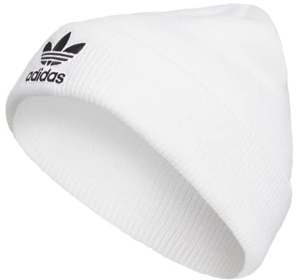 adidas Originals Trefoil Beanie, Weiß/Schwarz 23, Einheitsgröße
