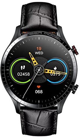 HOAIYO Smartwatch for Men (Answer Make Call), 1.3 AMOLED Touchscreen, Smartwatch for Android iOS Phones IP68 Waterproof 100 Sports Activity Tracker with Heart Rate Pedometer Sleep Monitor (2 Straps)