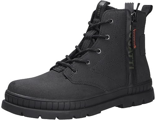 bugatti Herren Schlupfstiefel, Männer Stiefel Kaltfutter,uebergangsstiefel,uebergangsschuhe,Flacher Absatz,kaltgefüttert,schwarz (1000),46 EU/EU UK