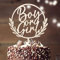 Girl or Boy Tortendeko Holz Cake Topper, Boy or Girl Deko, Kuchendeko für Gender Reveal Party Baby Shower Babyparty