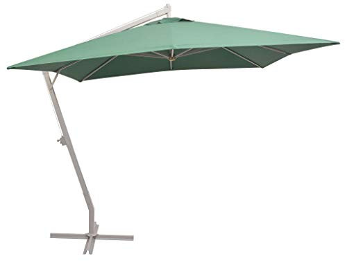 BULANED Sonnenschirm, Sonnenschutz Garten, Sonnenschirm Terrasse, Balkonsonnenschirme, Balkon Sonnenschutz, Balkon Sichtschutz Uv-schutz, Ampelschirm 300 x 300 cm Grün Aluminiummast