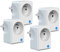 UCOMEN Prise Connectée WiFi, Suivi de consommation, 16A Type E 3680W, compatible avec Alexa, Google Home et Smart Life APP, Économie d'énergie, Commande vocale, blanc et gris,4 packs