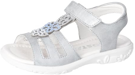RICOSTA Mädchen Sandalen Celina, Kinder Sommerschuhe, Weite: Mittel, offene Schuhe, Strandschuhe, Sandaletten, Klettverschluss, calcit (130), 28 EU