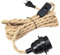 Lustre Corde de Chanvre Câble 4.5m, Douille E27 Interrupteur avec Fil Cable Ampoule, DIY Suspension Luminaire Lampe Créative Lumière Pendante Industrielle, pour Maison, Chambre, Bar