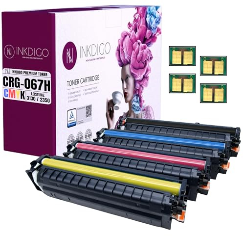 Premium TÜV Tonerset XXL CRG067 / CRG067H Kompatibel für Canon i-SENSYS LBP-631Cw / LBP-633Cdw / MF651Cw / MF655Cdw / MF655Cx / MF657Cdw (4er-Pack)