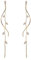 Pendientes Colgantes Largos, Pendientes Largos Mujer, Pendientes Colgantes Mujer, Pendientes Hipoalergenicos, Pendientes Larga Borla Cristal Ola Pendientes, Pendientes Colgantes Joyería de Moda(Oro)