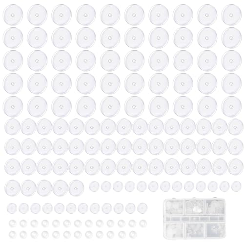 150 Stück Wildfleisch Piercing Wildfleisch Disc Anti Wildfleisch Piercing Disc Ohrstecker Verschluss Silikon Piercing Disc Hautfreundlich Und Bequem Nicht Leicht Verformbar 4 Größen
